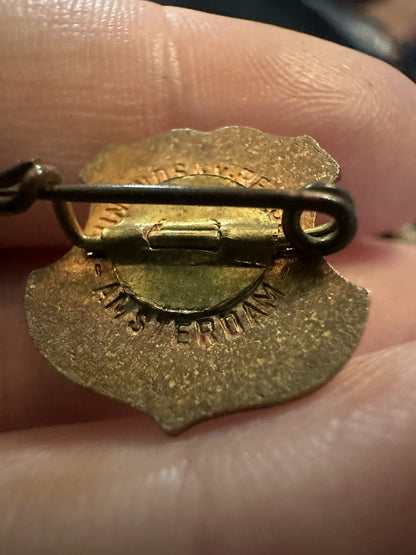 Antique Asiento Curacao Ship Boat Travel Souvenir Lapel Pin Netherlands