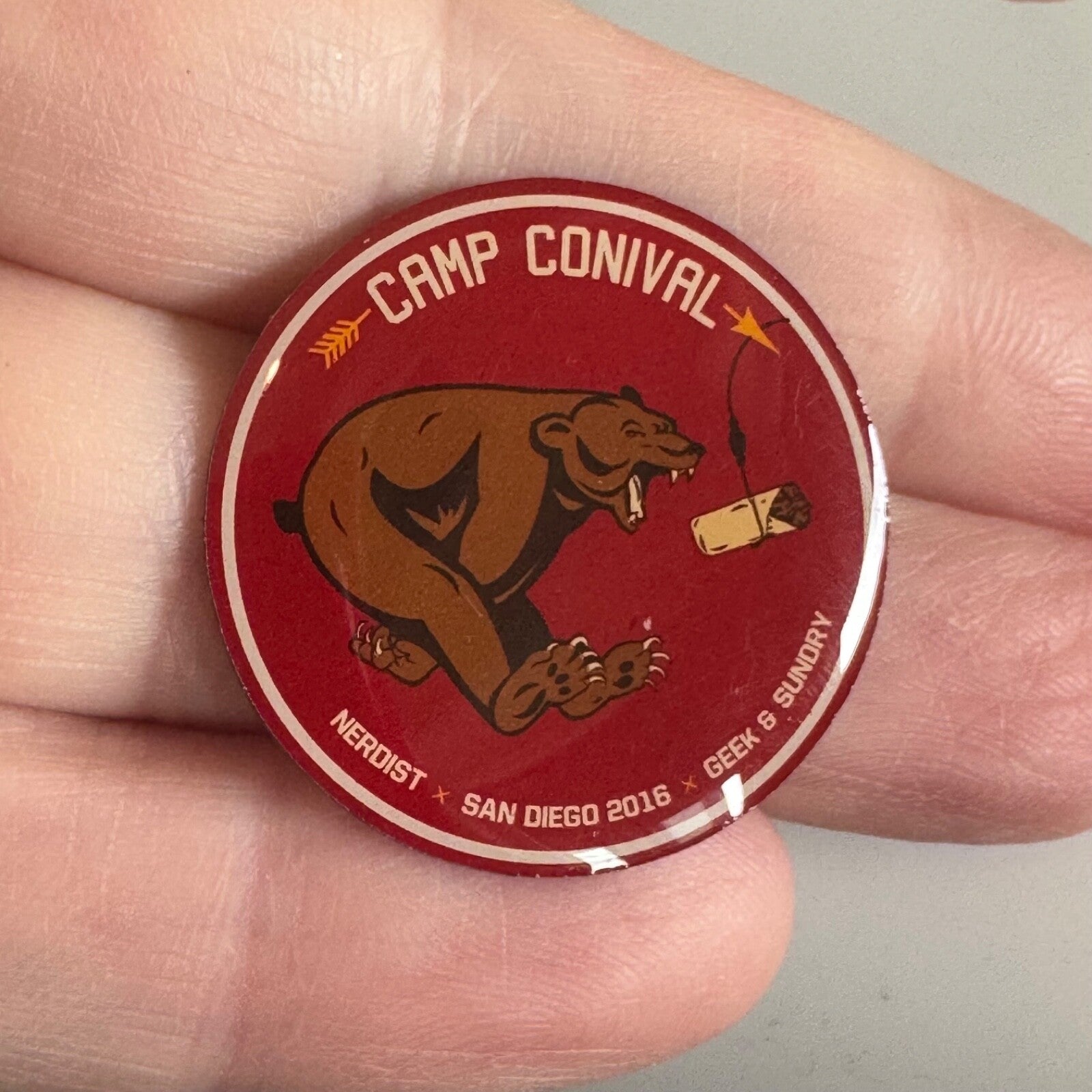 2016 Camp Conival Nerdist San Diego Geek Sundry Lapel Pin