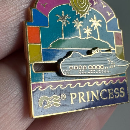 Vintage Princess Cruises Articulating Cruise Ship Souvenir Lapel Pin
