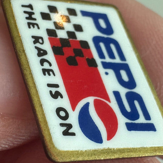 Vintage Pepsi The Race is On Lapel Pin 