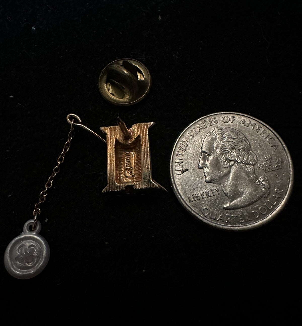 Vintage Avon Sewing Needle Thread Button Bobbin Quilting Lapel Brooch Pin Spool