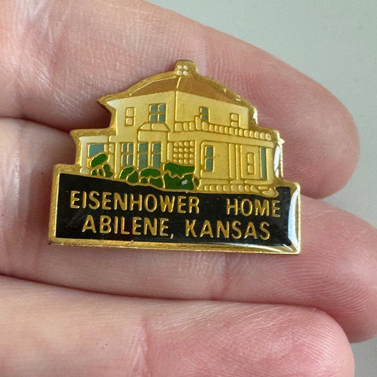Vintage Eisenhower Home Pin – Abilene Kansas Presidential Historic Site