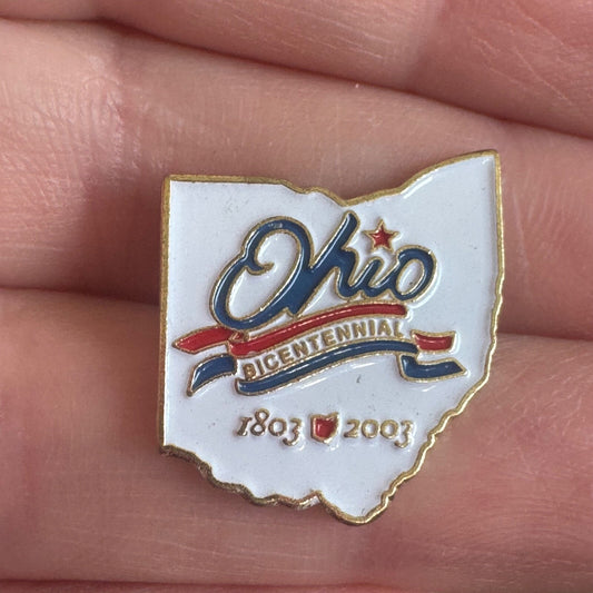 Vintage Ohio Bicentennial 2003 Lapel Pin Enamel Souvenir