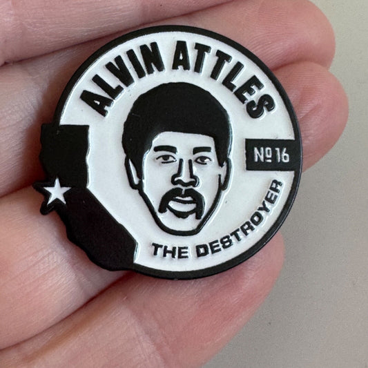 Alvin Attles "The Destroyer" #16 California Tribute Pin Golden State Warriors