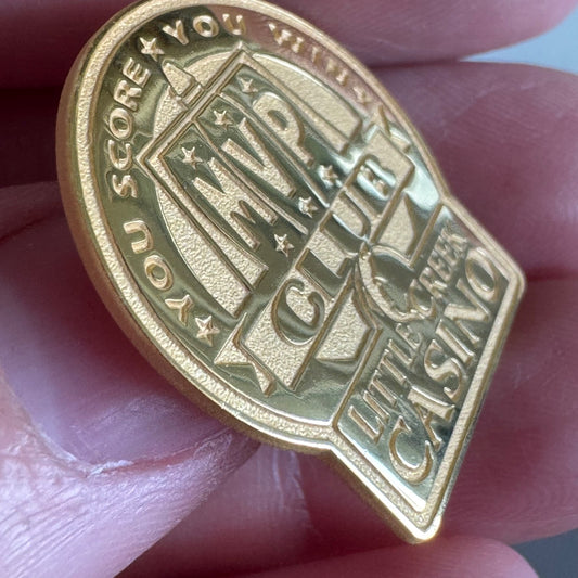 Vintage MVP Club Little Creek Casino Gold Tone Enamel Pin