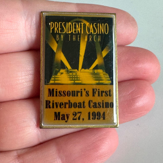 Vintage President Casino Pin – Missouri’s First Riverboat 1994 Badge