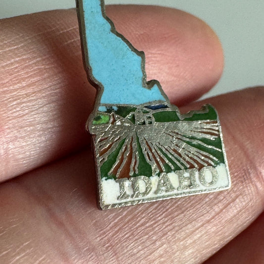 Idaho State Souvenir Pin – Enamel Map Agriculture