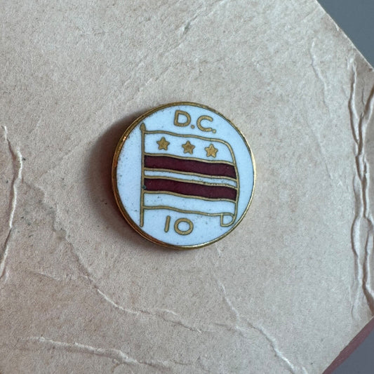 Vtg Washington DC Flag District of Columbia 10 Years of Service Lapel Pin GF