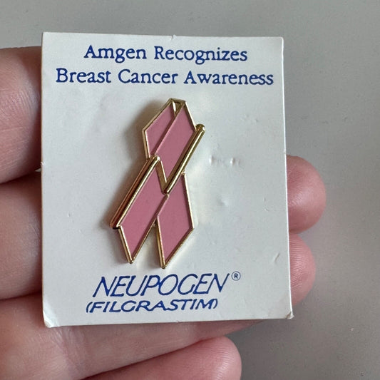 Vintage Neupogen Breast Cancer Awareness Pin – Amgen Pink Ribbon