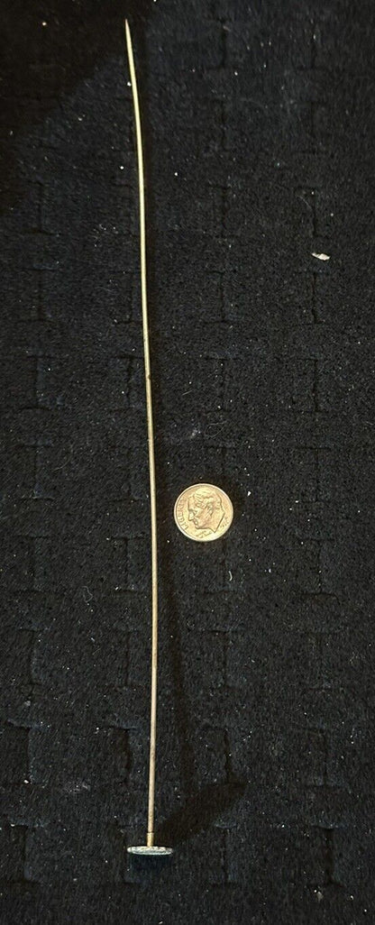 Antique Western College Sterling Silver Hat Stick Pin - Amazing!