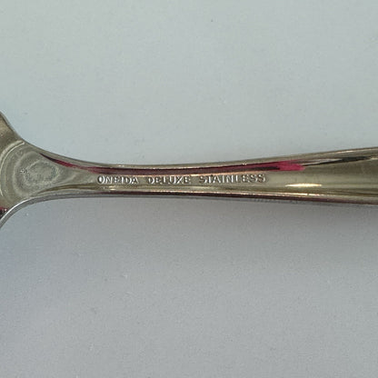 1 Oneida Deluxe Stainless Alexis Bow Teaspoon 6" Sugar Spoon