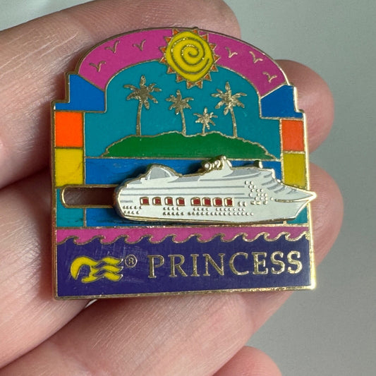 Vintage Princess Cruises Articulating Cruise Ship Souvenir Lapel Pin
