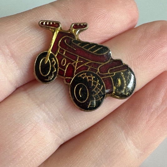 Vintage Mini 4-Wheeler ATV Pin – Off-Road Vehicle Enamel Badge