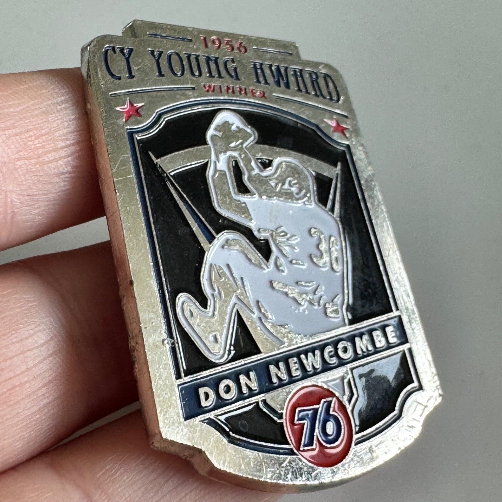 Vintage Don Newcombe 1956 Cy Young Award Pin – Dodgers MLB Enamel Badge