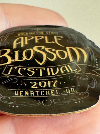 Vintage 2017 Wenatchee Apple Blossom Festival Pin Washington 
