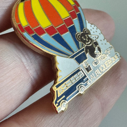 Vintage Albuquerque Hot Air Balloon 25th Bear Lapel Pin AIBF