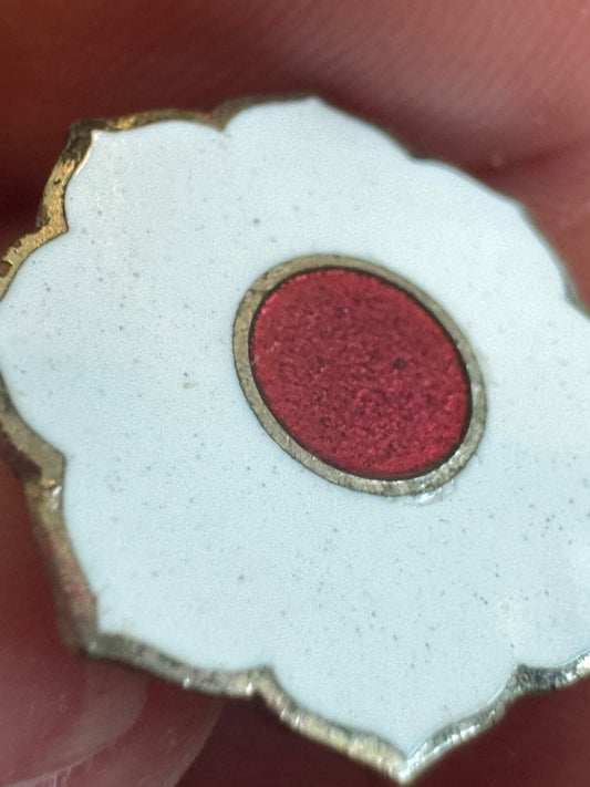 VTG Kodokan Judo Japan Red White Logo Japanese Martial Art Pin Badge Screw Back
