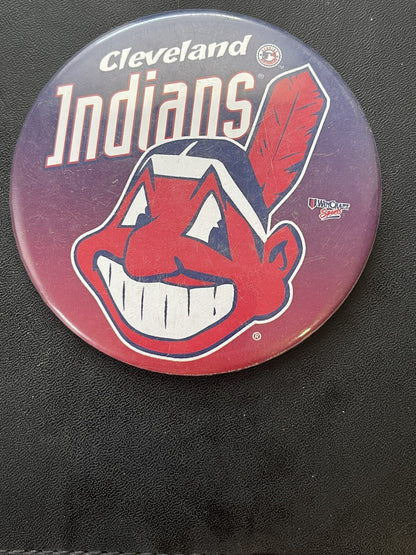1997 Cleveland Indians MLB Baseball Pinback Pin 3” Button Wincraft