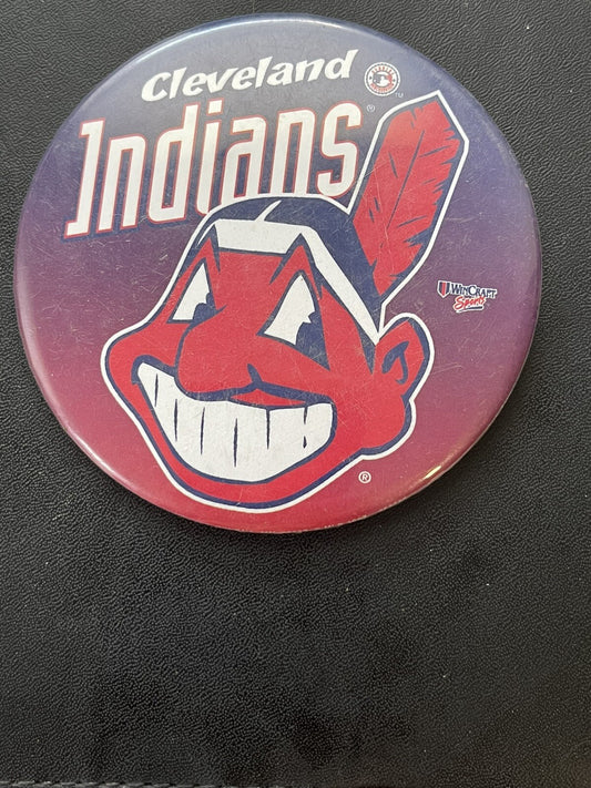 1997 Cleveland Indians MLB Baseball Pinback Pin 3” Button Wincraft