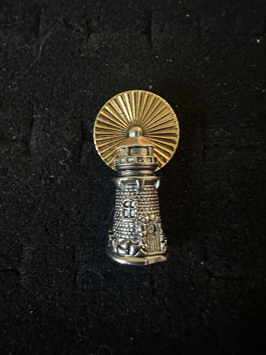 Vintage AVON LIGHTHOUSE Tie Tack Lapel Pin, Navigation, Ship, Plane, FATHERS DAY