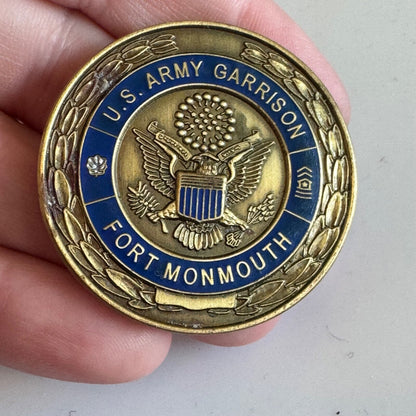 U.S. Army Garrison Fort Monmouth Challenge Coin – Military Token Rare