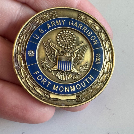 U.S. Army Garrison Fort Monmouth Challenge Coin – Military Token Rare