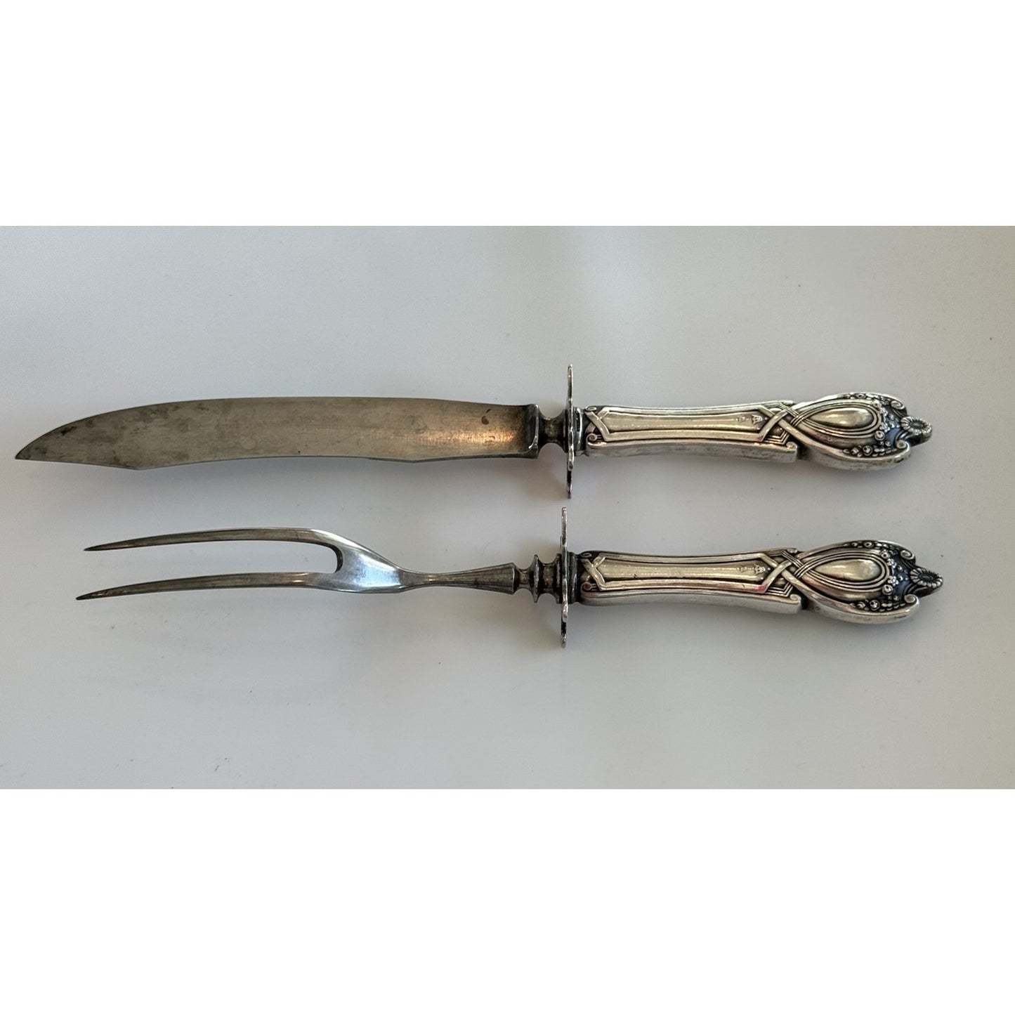 Monticello by Lunt Sterling Silver Steak Carving Set 2pc w/ Stainless 9 1/2"