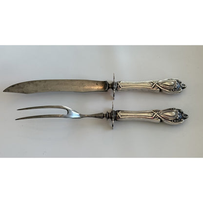 Monticello by Lunt Sterling Silver Steak Carving Set 2pc w/ Stainless 9 1/2"