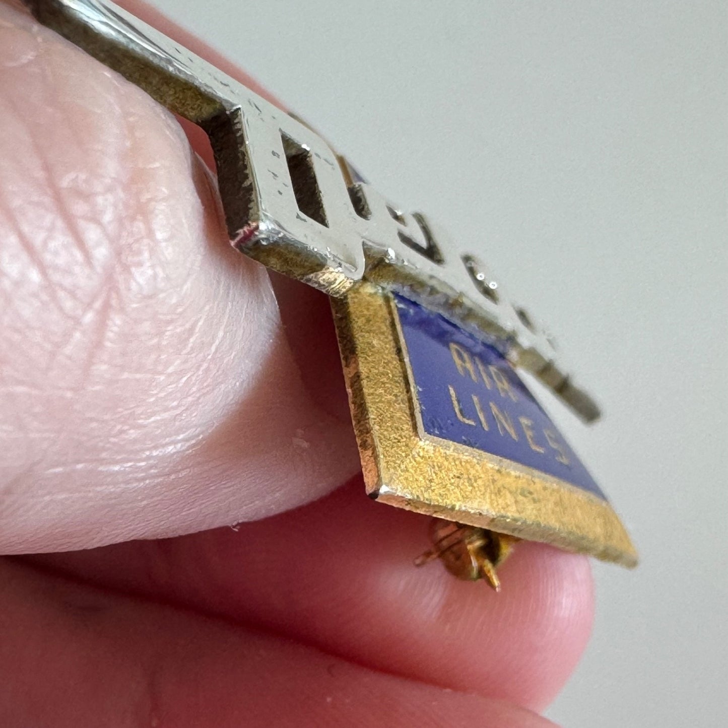 Vtg 1950s-60s Delta Air Lines 3rd Issue Flight Attendant Hat Badge Pin Airlines