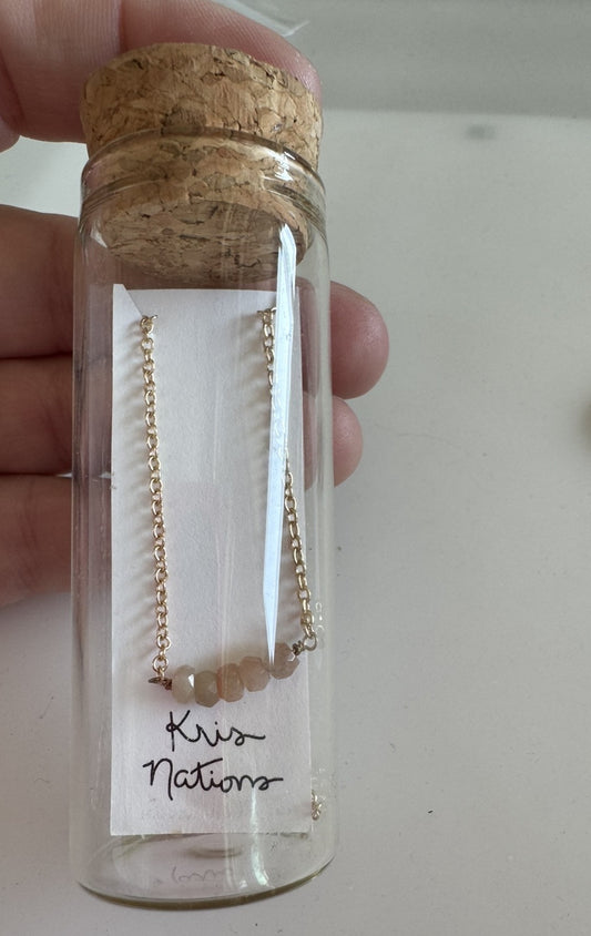 18K Overlay Kris Nations Moonstone Necklace
