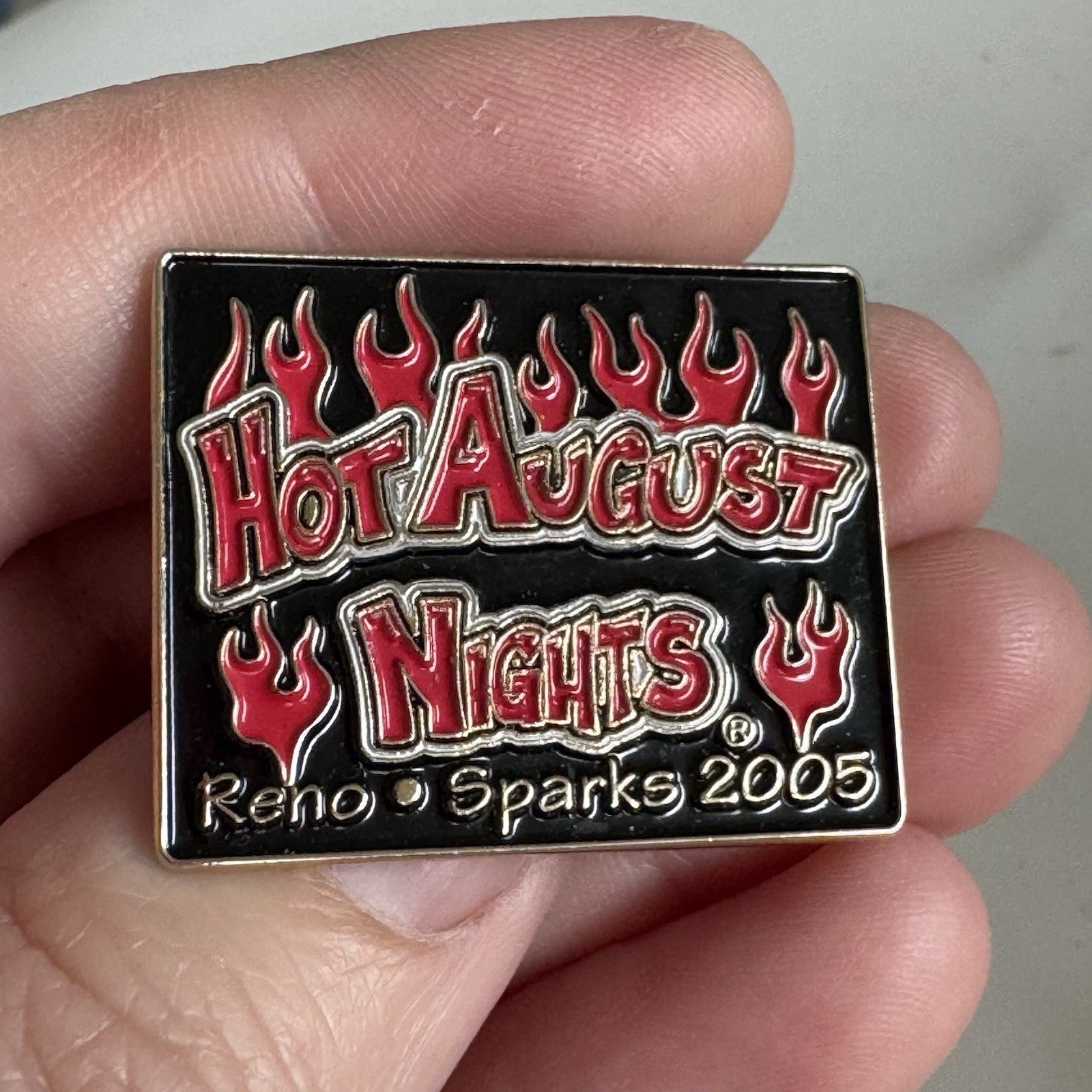 Vintage Hot August Nights 2005 Pin Reno Sparks New Old Stock Souvenir