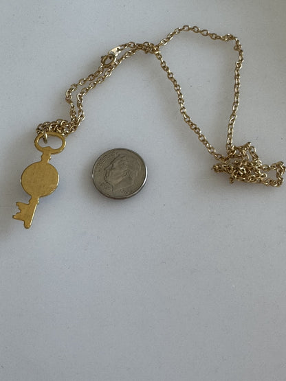 Vintage 1982 Fairfax High School Prom Key Charm Pendant Necklace