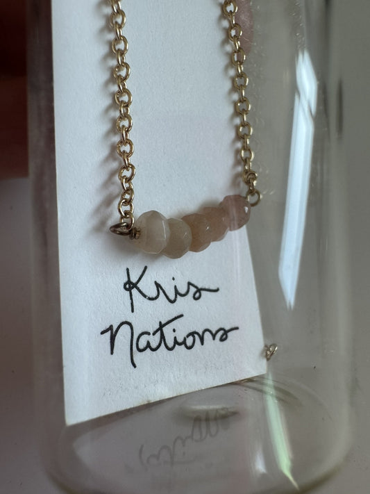 18K Overlay Kris Nations Moonstone Necklace